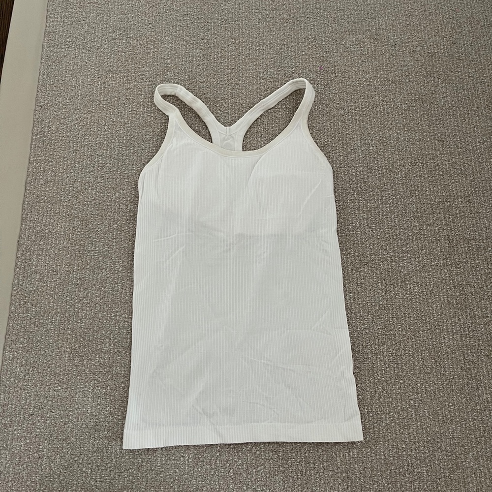 Lululemon ebb to street tank white size 4 full length
